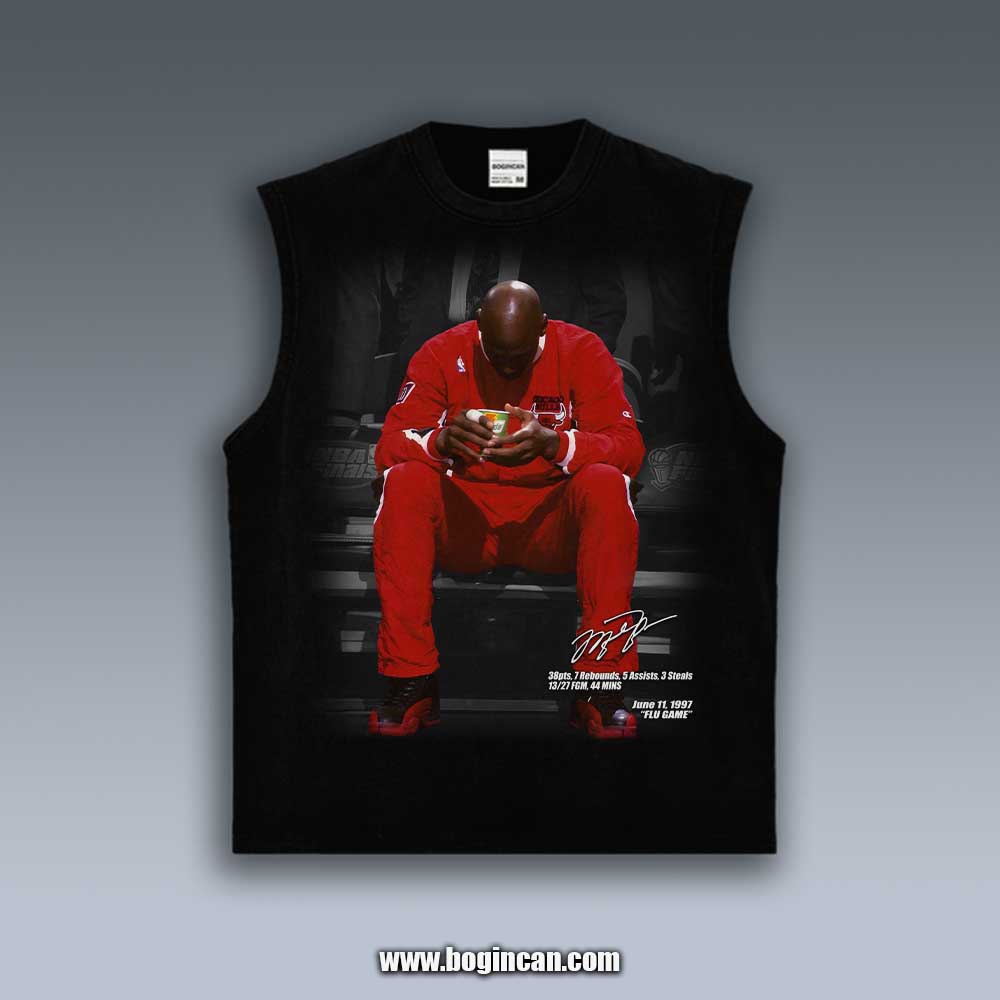 VINTAGE TANK TOP | 1997 NBA FINALS G5 MICHAEL JORDAN FLU GAME