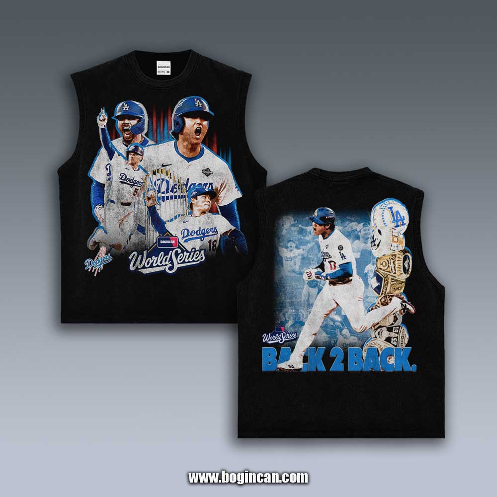 VINTAGE TANK TOP | DODGER BACK TO BACK CHAMPS 11.7