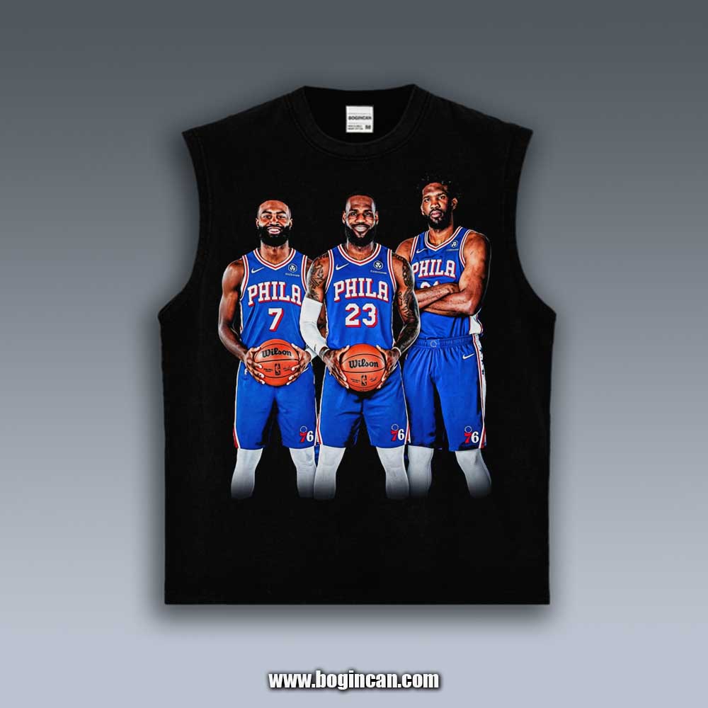 VINTAGE TANK TOP | LEBRON JAMES 76ERS 7.27.4