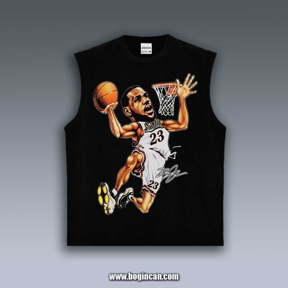 VINTAGE TANK TOP | LEBRON JAMES 76ERS 7.27.2