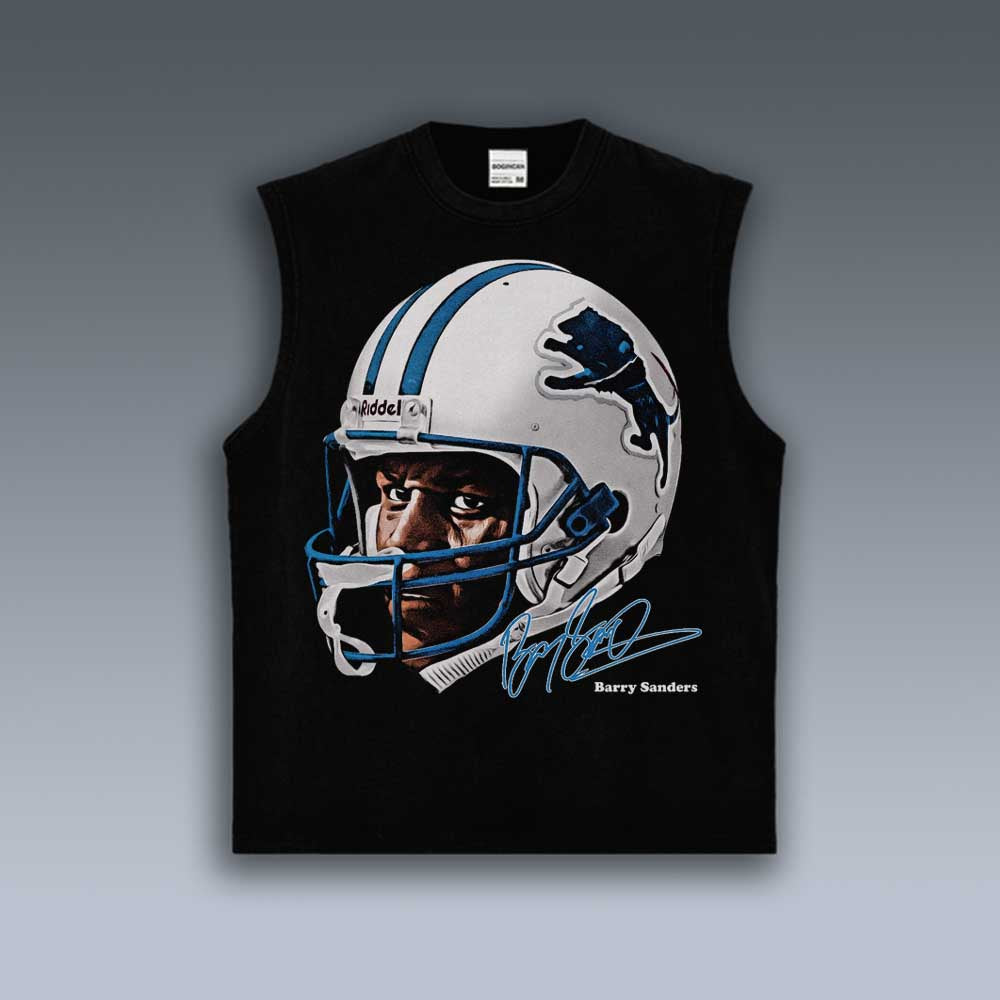 VINTAGE TANK TOP | BARRY SANDERS 3.7