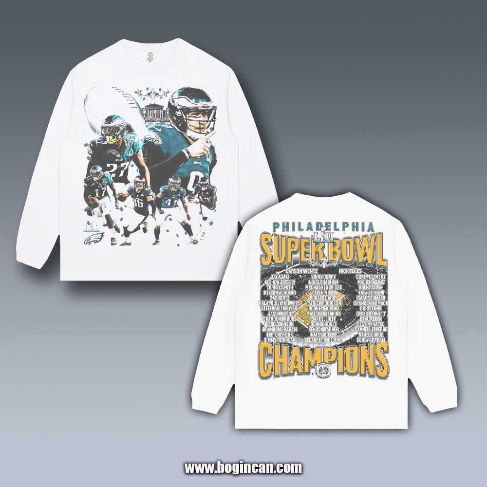 VINTAGE LONG SLEEVE TEE | SUPER BOWL LII CHAMPS-CEAGLES