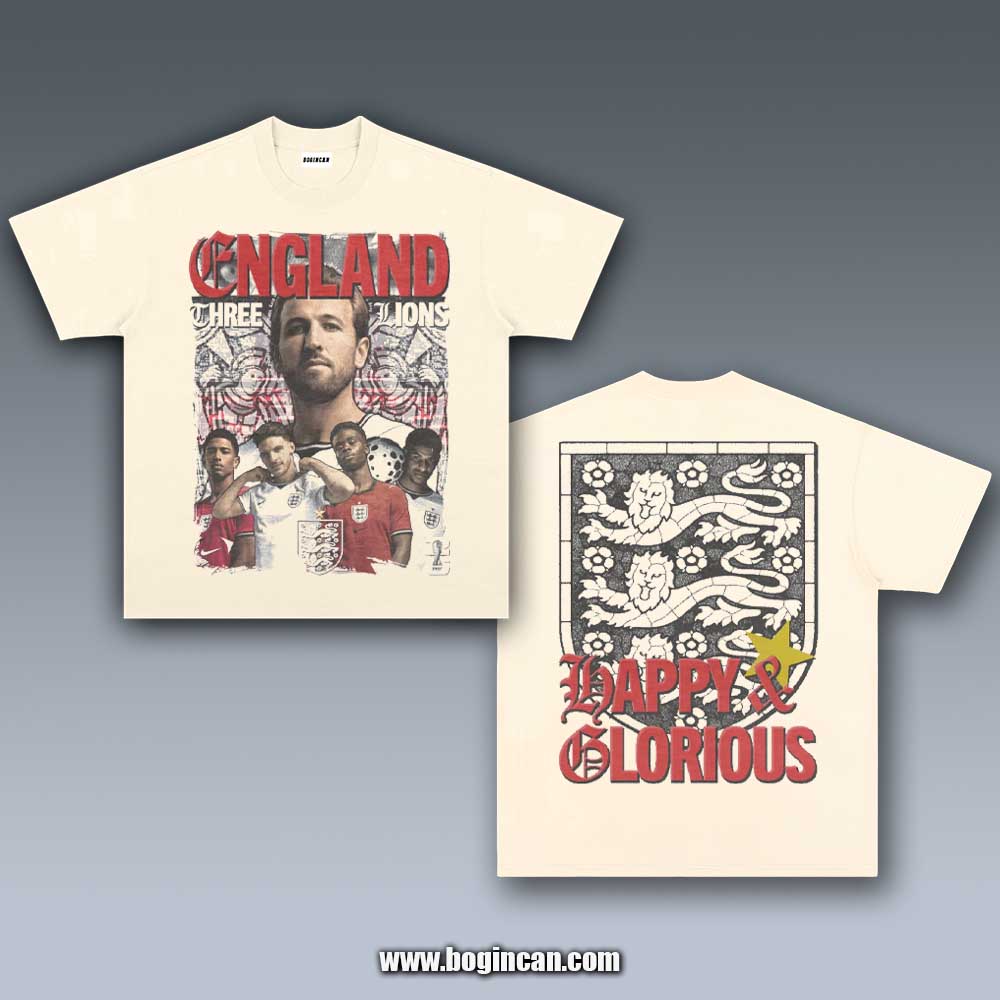 VINTAGE TEE | ENGLAND WC26 THREE LIONS 6.8
