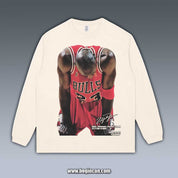 VINTAGE LONG SLEEVE TEE | 1997 NBA FINALS G5 MICHAEL JORDAN FLU GAME V1