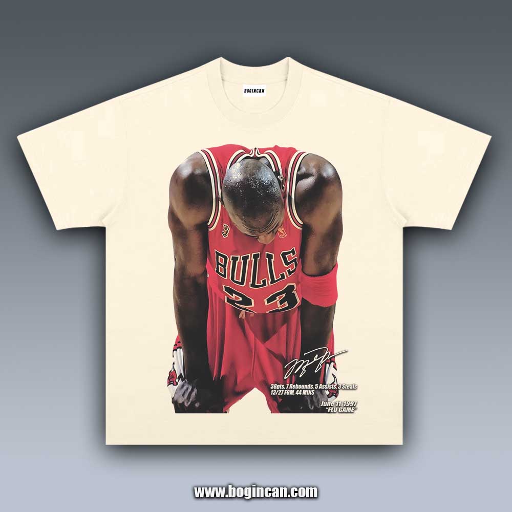 VINTAGE TEE | 1997 NBA FINALS G5 MICHAEL JORDAN FLU GAME V1