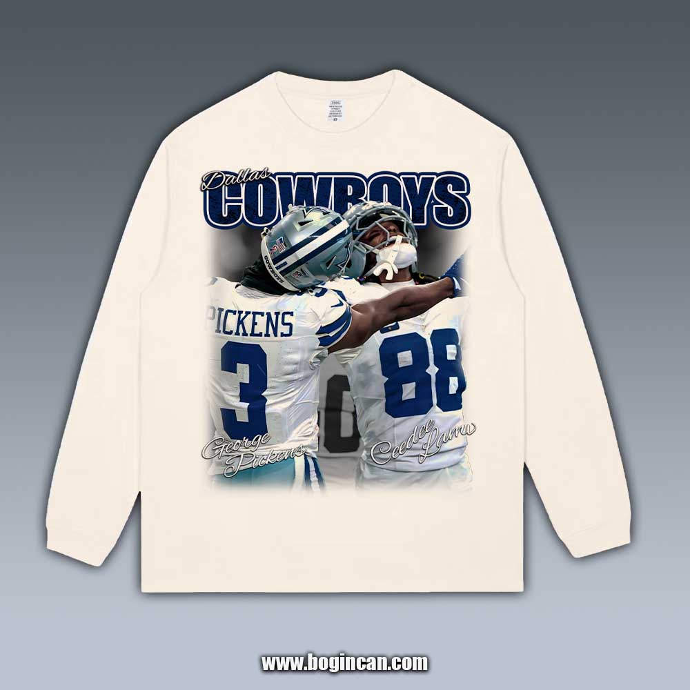 VINTAGE LONG SLEEVE TEE | CEEDEE LAMB AND GEORGE PICKENS