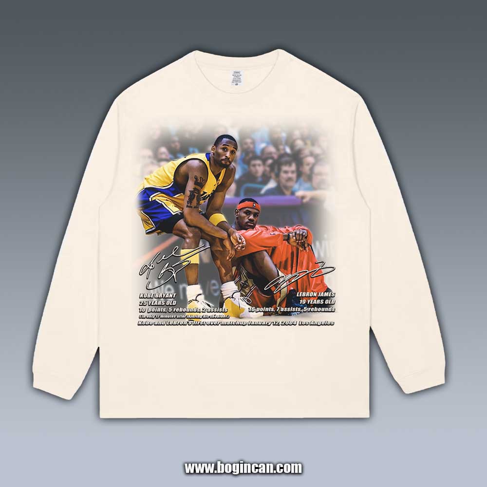 VINTAGE LONG SLEEVE TEE | KOBE AND LEBRON’S FIRST EVER MATCHUP