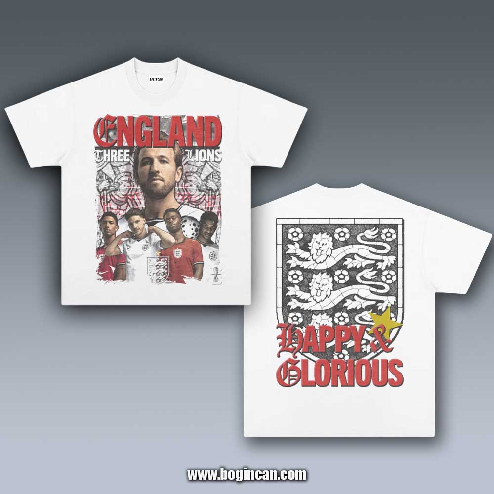 VINTAGE TEE | ENGLAND WC26 THREE LIONS 6.8
