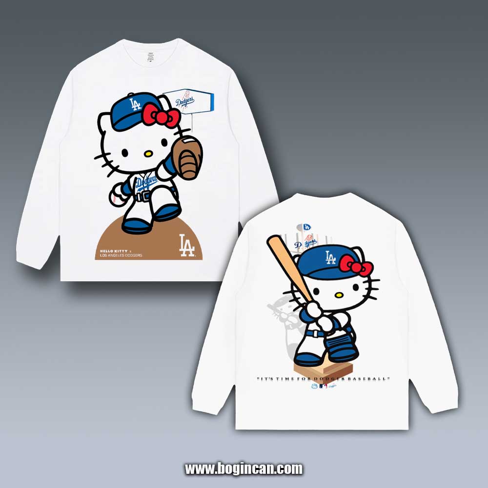 VINTAGE LONG SLEEVE TEE | HELLO KITTY DODGERS 9.12