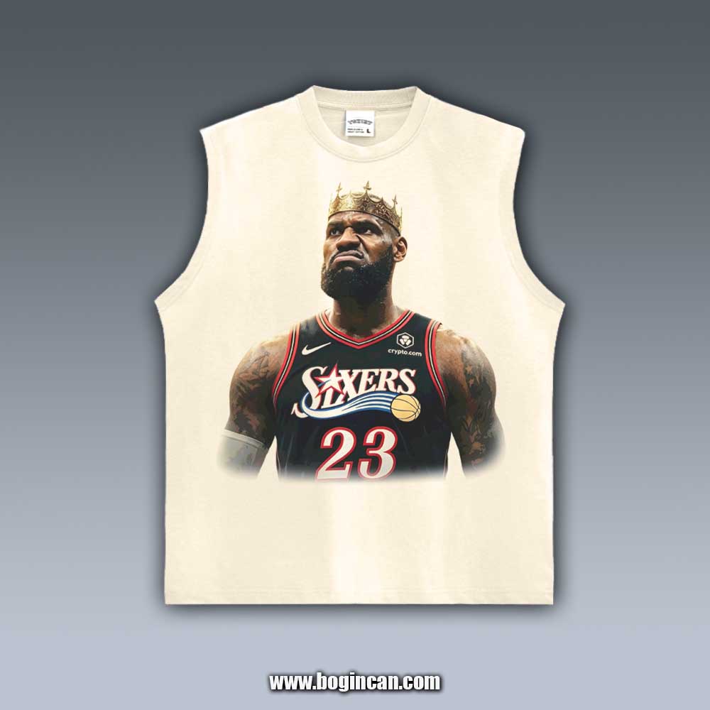 VINTAGE TANK TOP | SIXERS KING JAMES 8.29