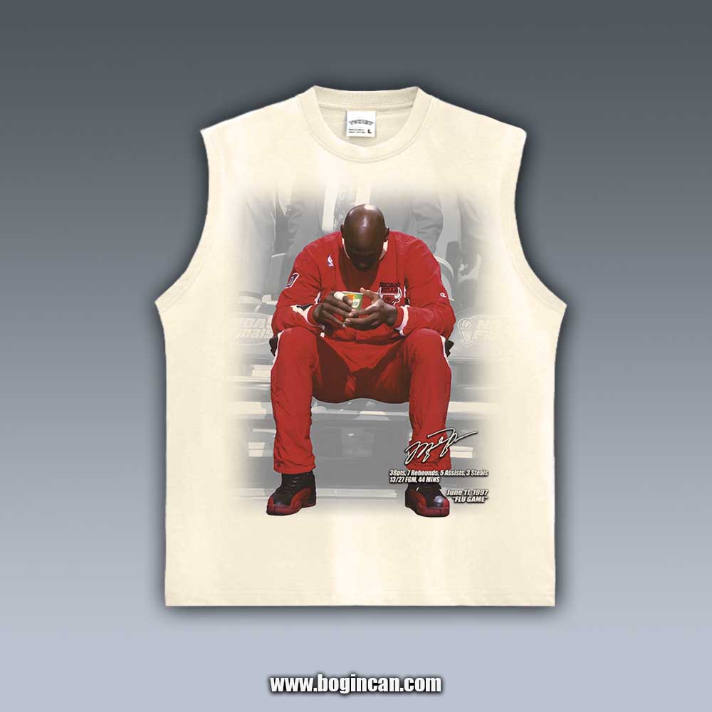 VINTAGE TANK TOP | 1997 NBA FINALS G5 MICHAEL JORDAN FLU GAME