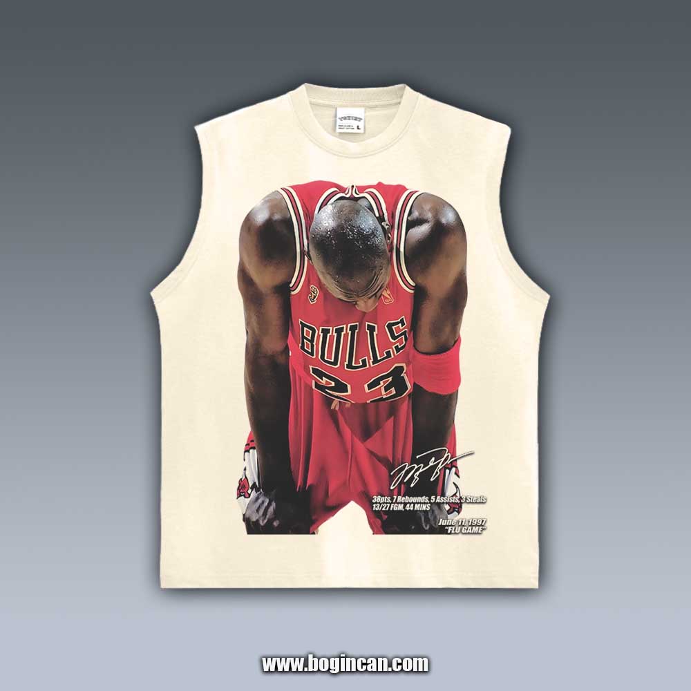 VINTAGE TANK TOP | 1997 NBA FINALS G5 MICHAEL JORDAN FLU GAME V1