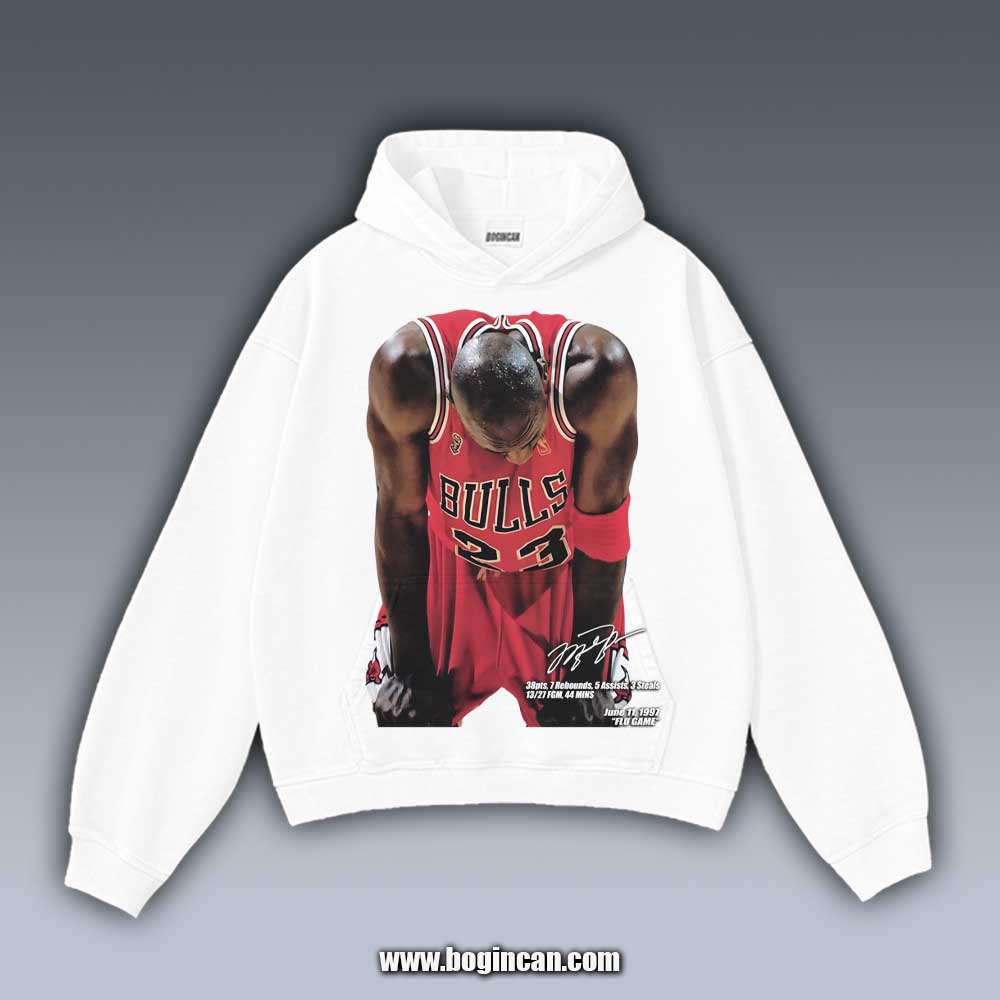 VINTAGE HOODIES | 1997 NBA FINALS G5 MICHAEL JORDAN FLU GAME V1