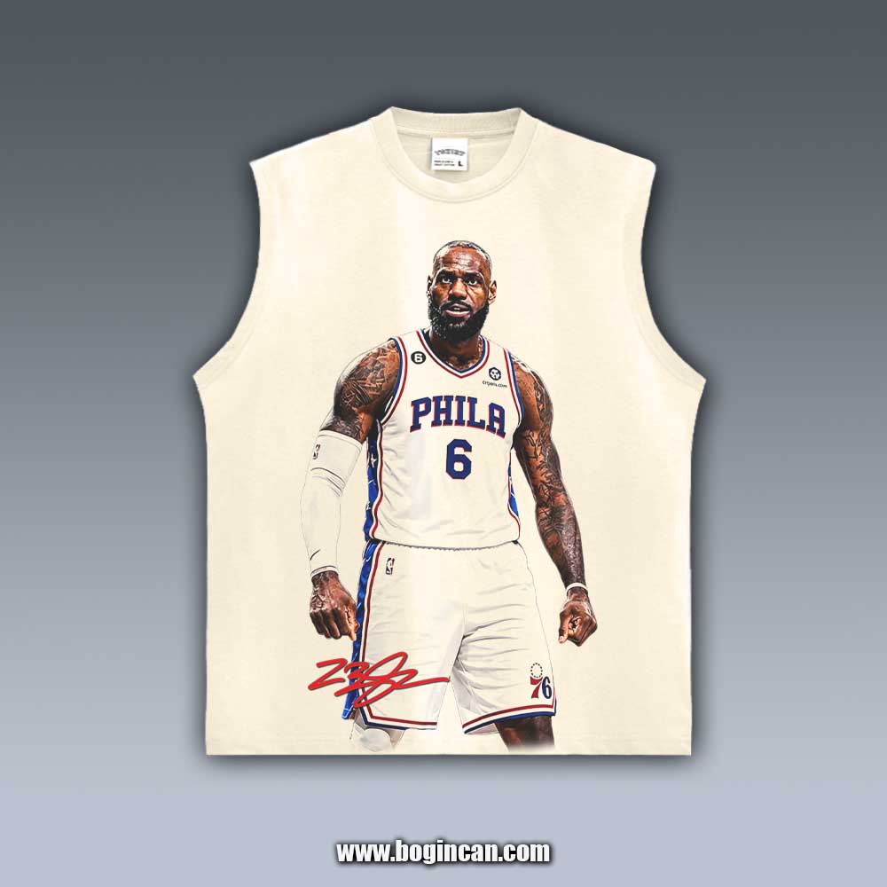 VINTAGE TANK TOP | LEBRON JAMES 76ERS 7.27.1