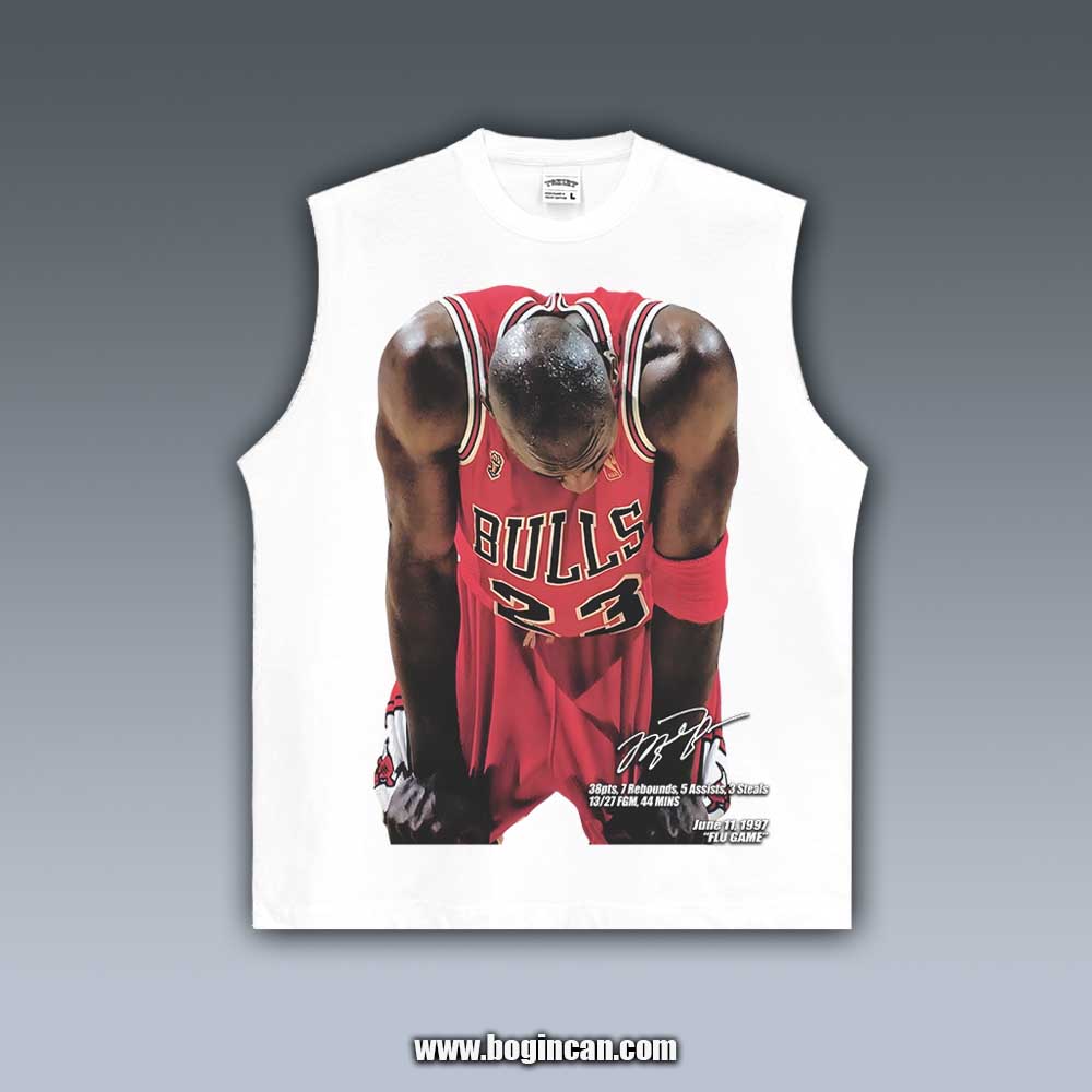 VINTAGE TANK TOP | 1997 NBA FINALS G5 MICHAEL JORDAN FLU GAME V1