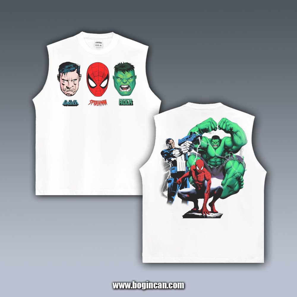 VINTAGE TANK TOP | 3 HEROES SPIDERMAN
