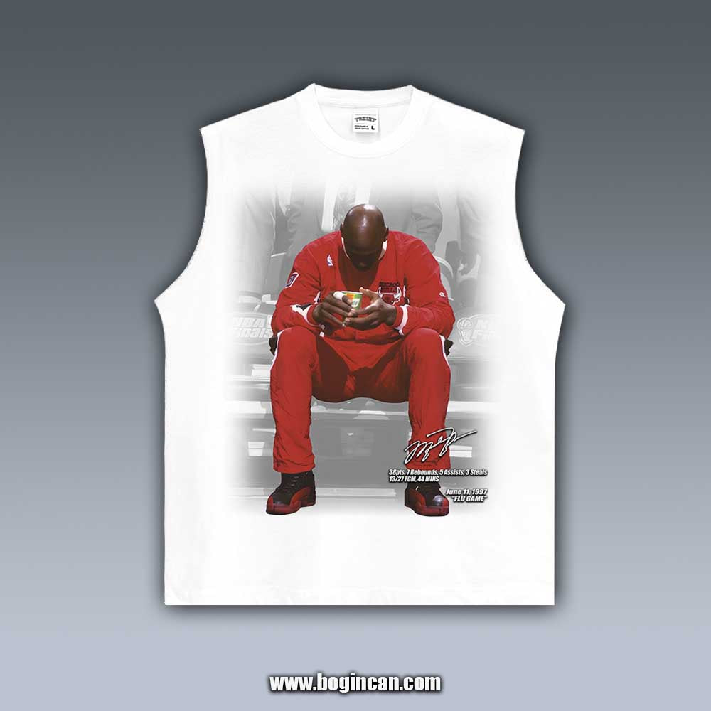 VINTAGE TANK TOP | 1997 NBA FINALS G5 MICHAEL JORDAN FLU GAME